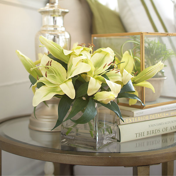 Birch Lane™ Faux Stargazer Lily Arrangement & Reviews Wayfair